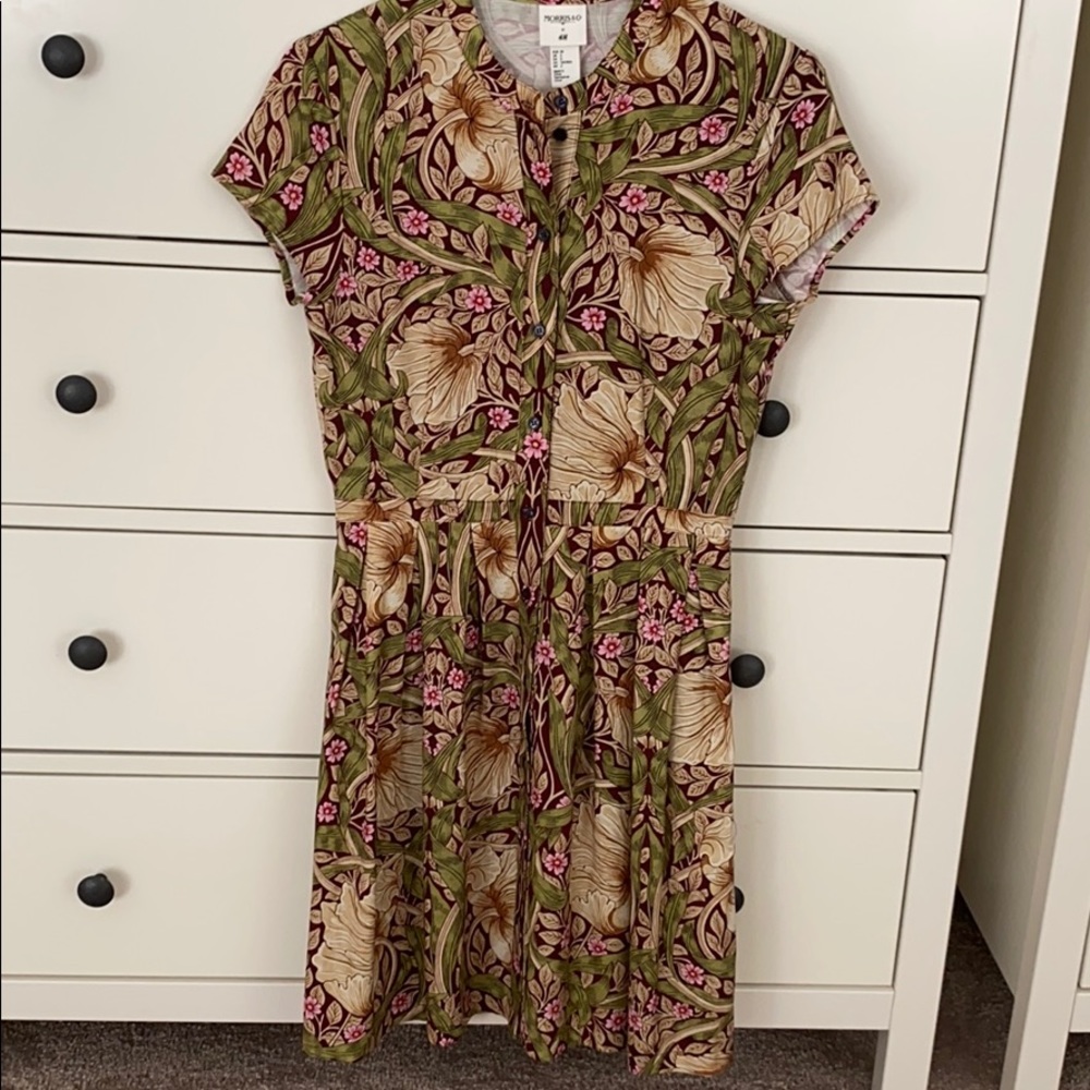 Tropical shirt dress by Morris & Co and H&M